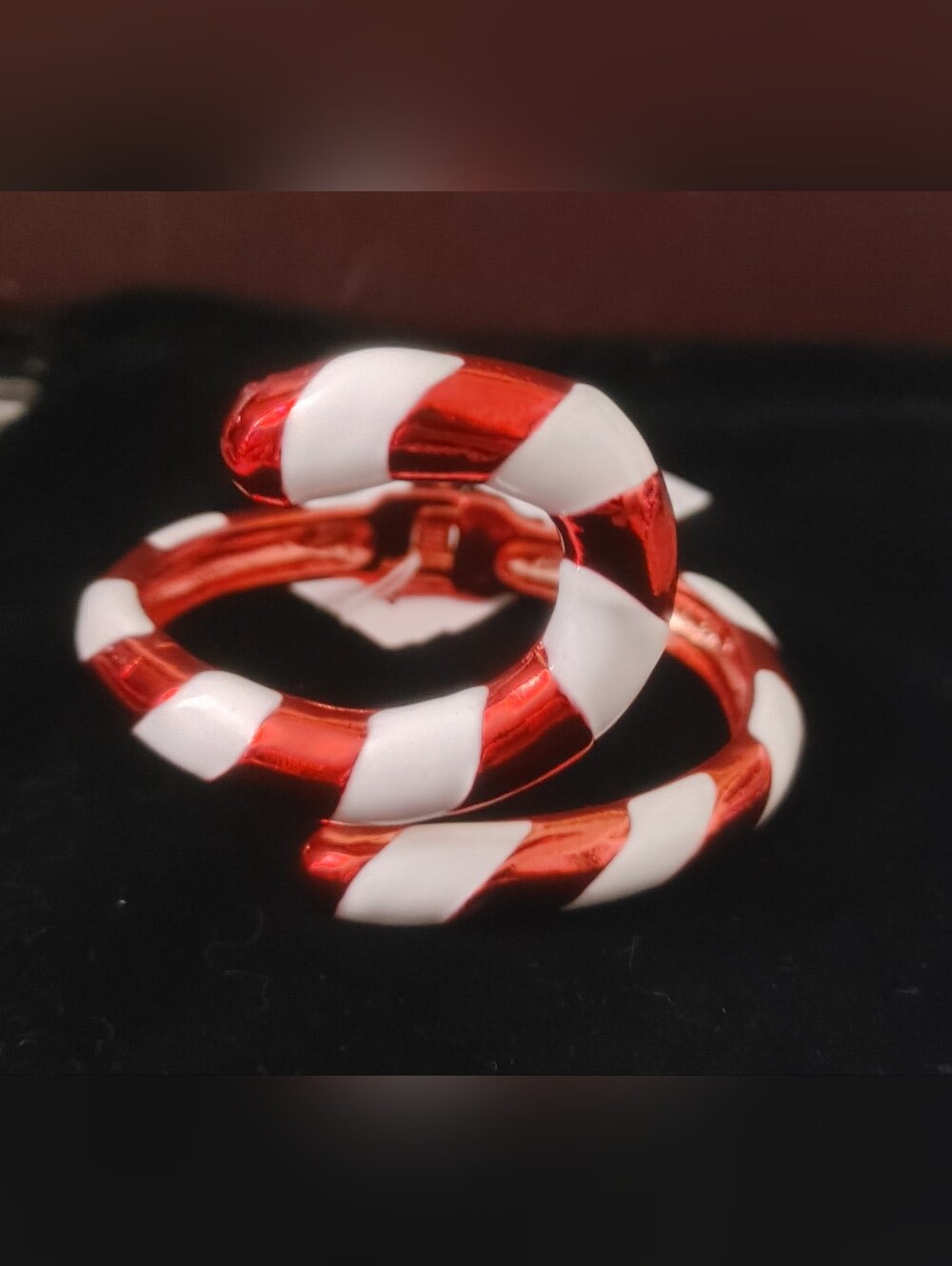 BNWT New Release Christmas Betsey Johnson Candy Cane Bangle Bracelet